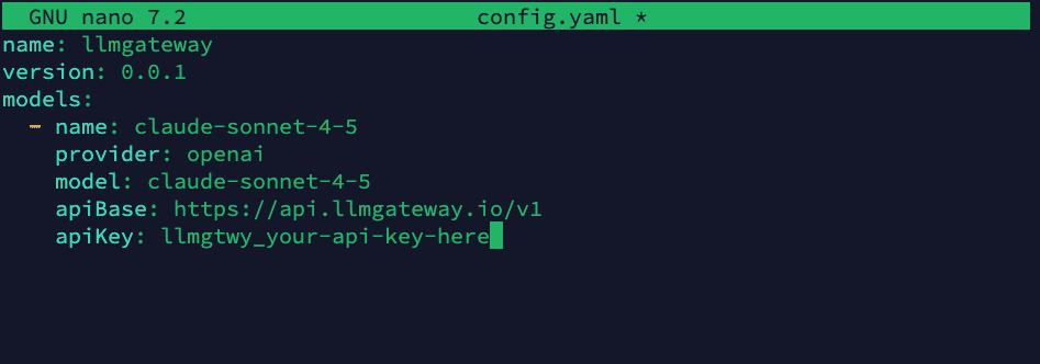 Editing config.yaml